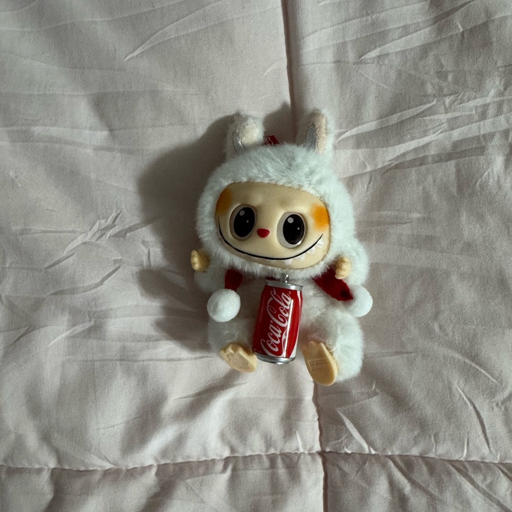 White/Red Labubu Plush Toy for Kids or Adults